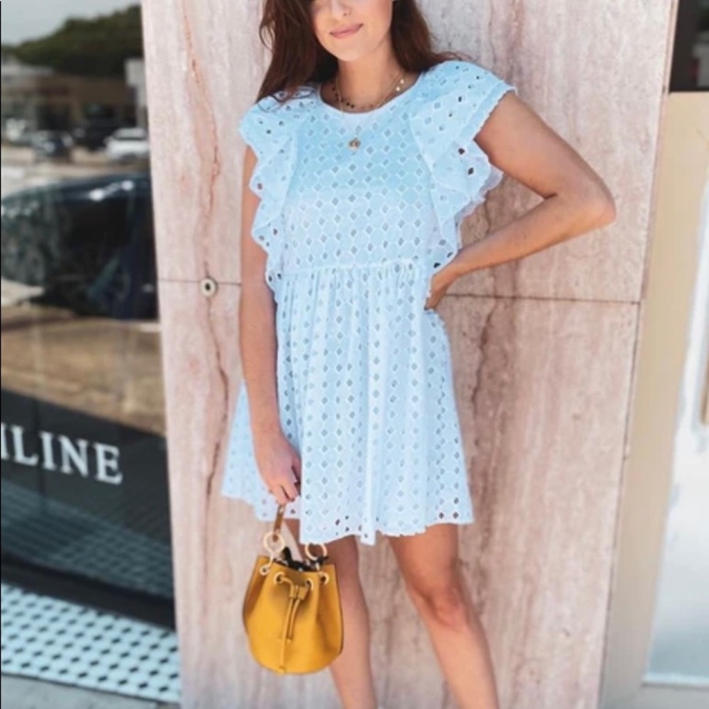 Karlie White Eyelet Dress NWT